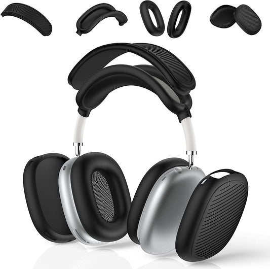 WOOPIT 4 Set Airpods Max Case Cover,Silicone Case for Airpods Max Headphones,Anti-Scratch Ear Pad Cover/Ear Cover/Headband Cover/Soft Headband Cushion Protector Accessories for Apple Airpods Max  WOOPIT   