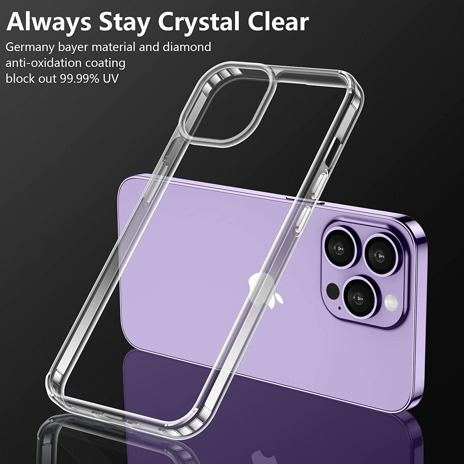MOZOTER [2 in 1 for Iphone 14 Pro Max Case,[12 FT Shockproof] [With 1 Pcs Glass Screen Protector] [Heavy Duty] Clear Phone Case Cover 6.7-Crystal Clear  MOZOTER   