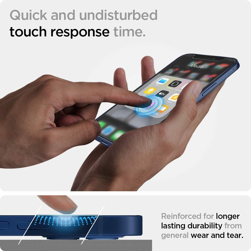 Spigen Tempered Glass Screen Protector [Glastr EZ FIT] Designed for Iphone 12 Mini (2020) [5.4 Inch] [Case Friendly] - 2 Pack  Spigen   
