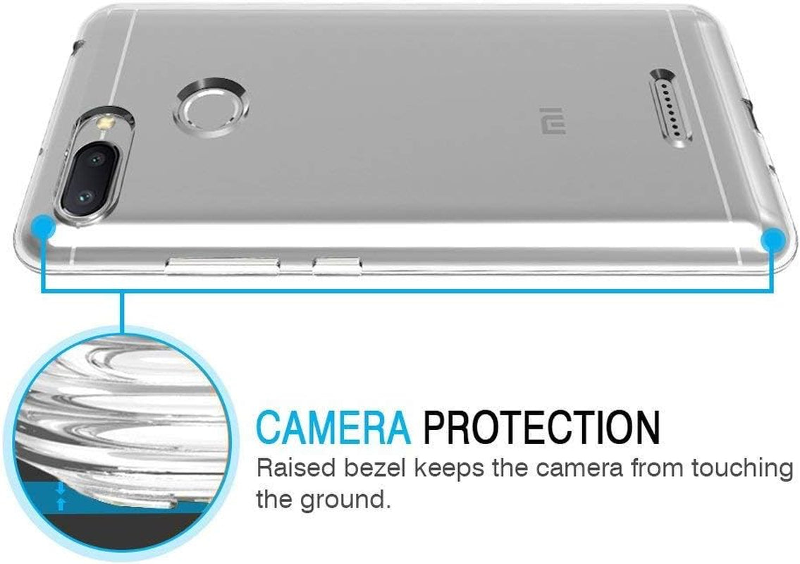 Maijin Case for Xiaomi Redmi 6 (5.45 Inch) Soft TPU Rubber Gel Bumper Transparent Back Cover  MaiJin   