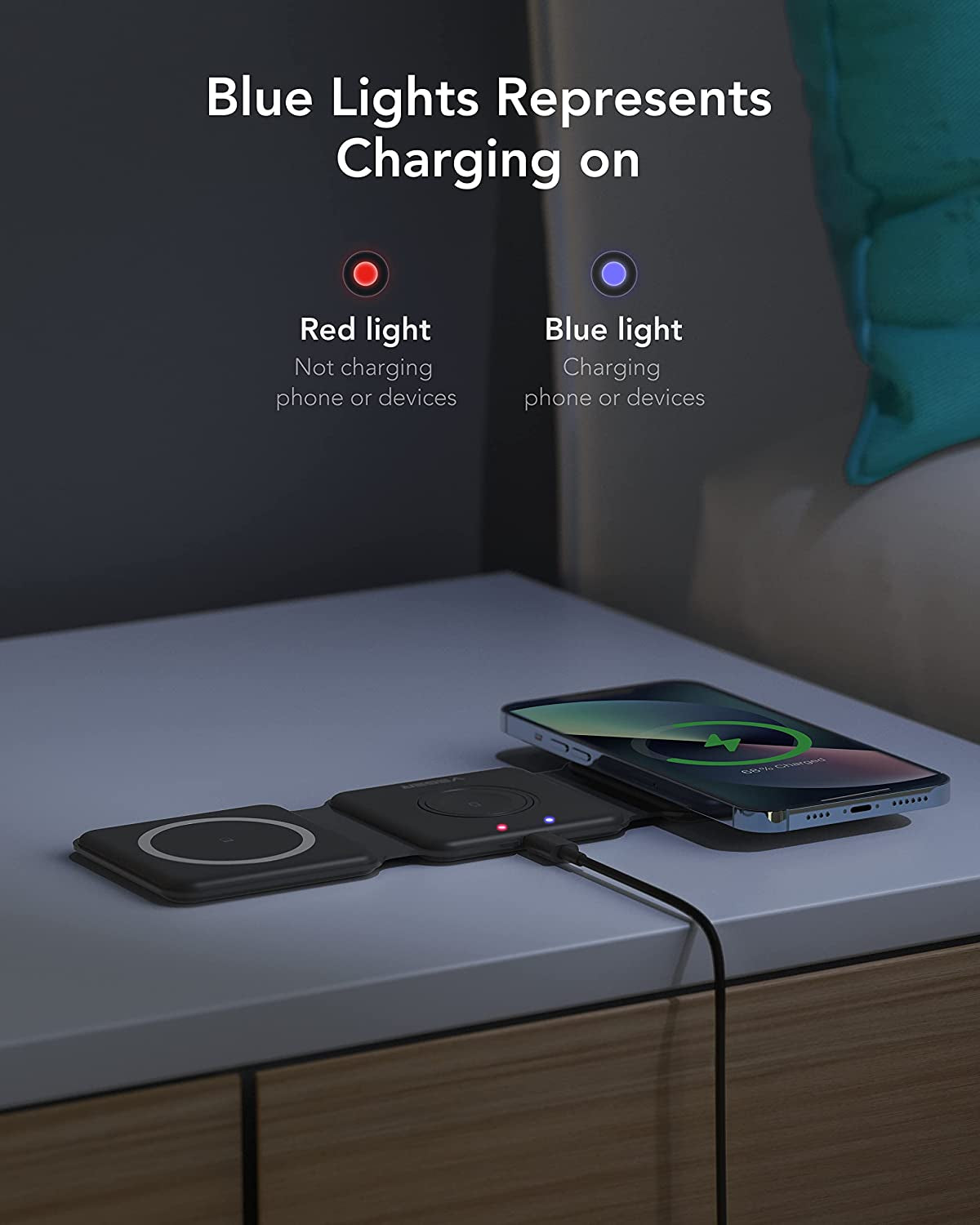 3 in 1 Wireless Charging Station, VEGER Travel Charger for Multiple Devices, Fast Wireless Charging Pad for Iphone 14/13/12/11/X/Xr/Xs/8 Series, Airpods, Apple Watch 7/6/5/4/3, Qi Phones Earbuds More  Shenzhen Autige Technology Co.,Ltd   
