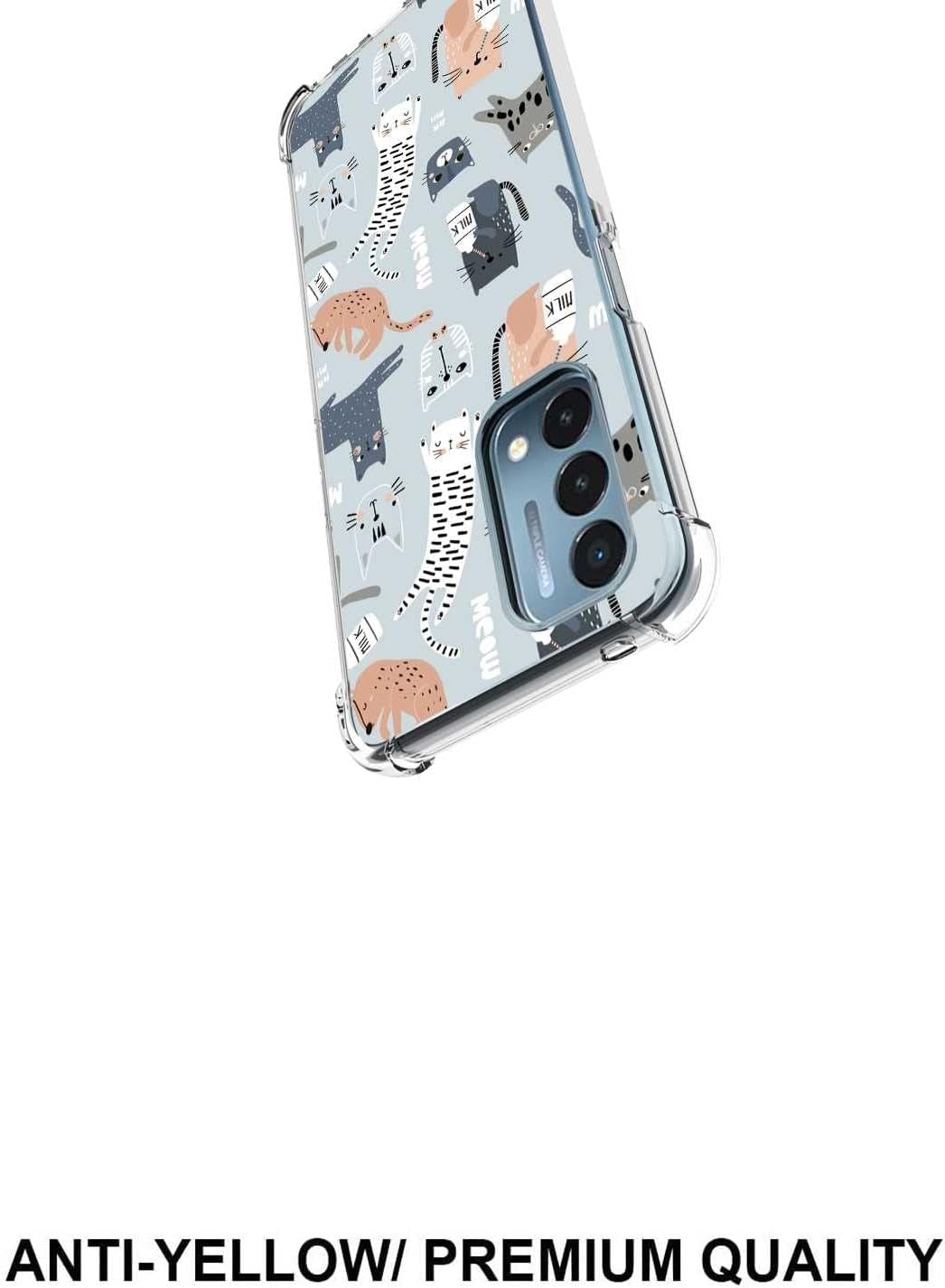 Compatible with Oneplus Nord N200 5G/Oppo A93 5G Cat Case, Cute Kitten Cat Cartoon Animal Pattern for Oneplus Case Girls Boys, Soft TPU Shock Resistant Case for Oneplus  TOSIER   