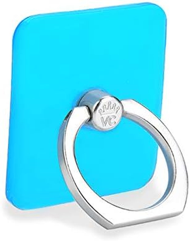 Velvet Caviar Cell Phone Ring Holder - Finger Ring & Stand - Improves Phone Grip Compatible with Iphone, Galaxy and Most Smartphones (Neon Pink Heart)  Velvet Caviar Neon Blue  