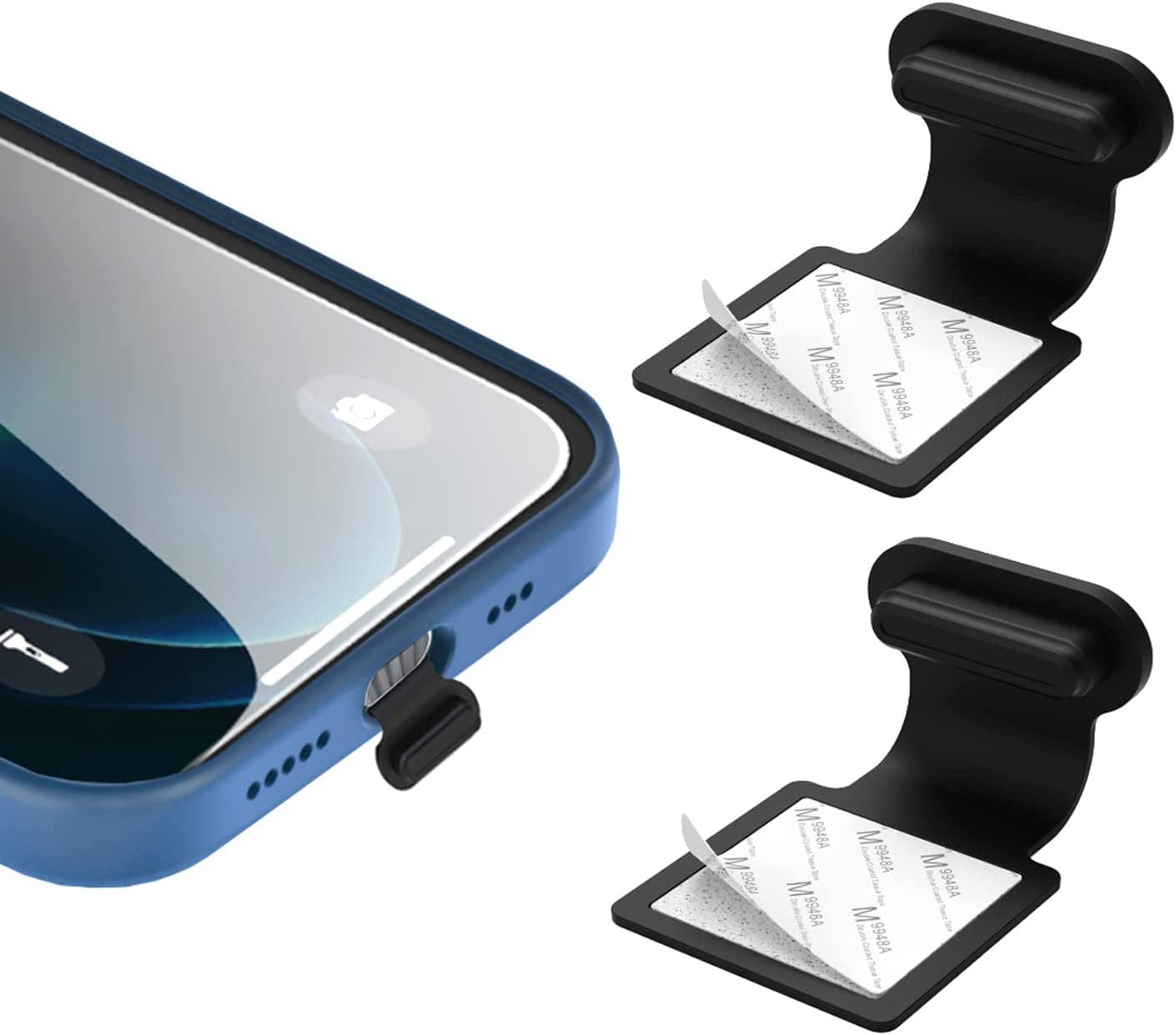 Gavemi Phone Dust Plug, Compatible with Iphone Lightning Port Protects Charging Port anti Dust Cover (Black)  BSTQ   