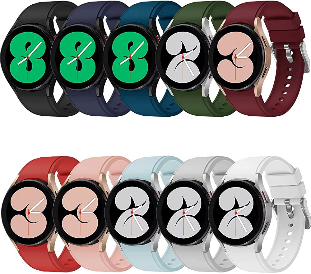 10 Pack Bands Compatible with SAMSUNG Galaxy Watch 5/4 Band, Adjustable Silicone Sport Watch Bands Replacement Strap for Galaxy Watch 5/5 Pro/4/4 Classic 40Mm/42Mm/44Mm45Mm/46Mm Men/Women  AWINNER   