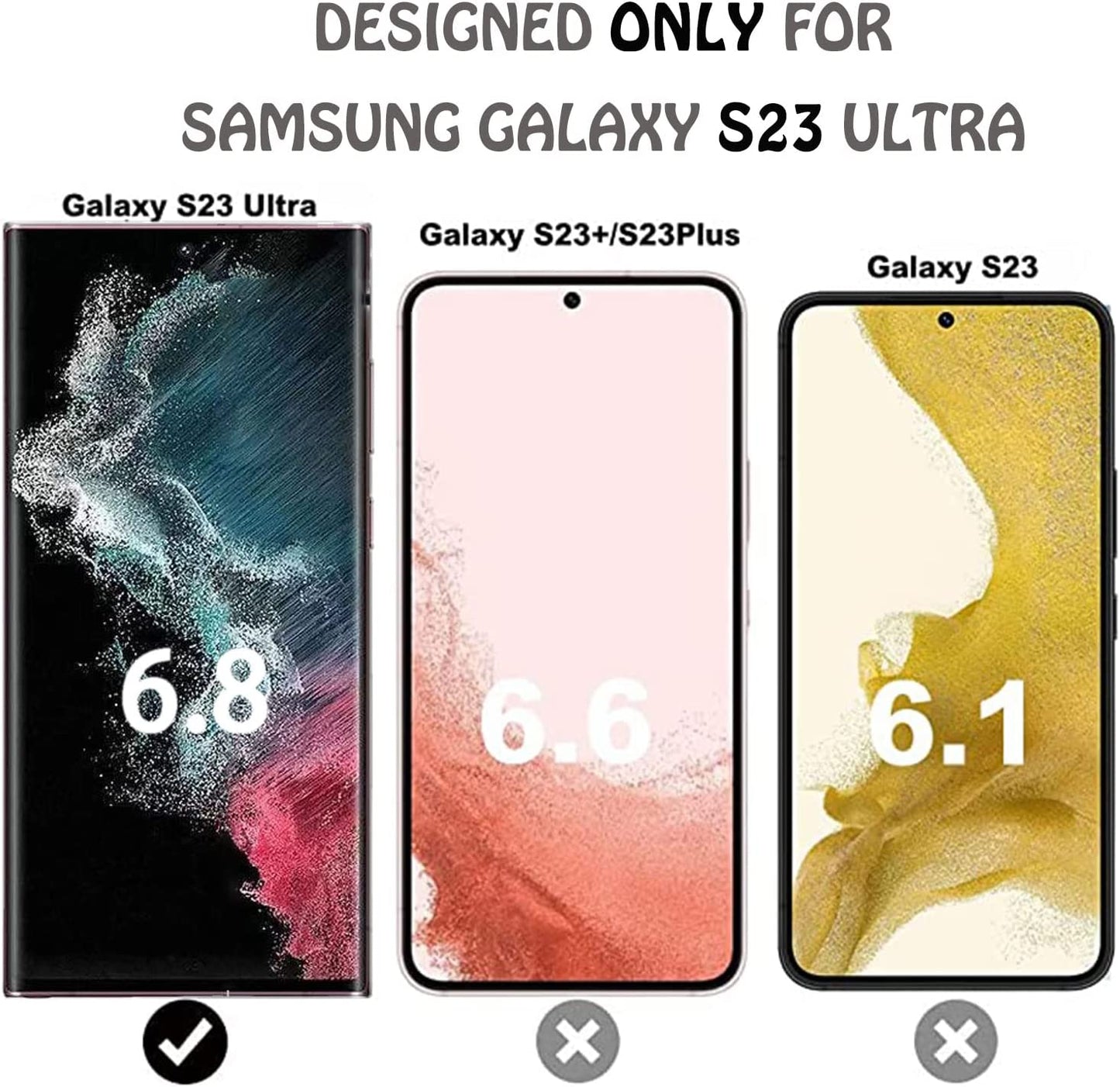 [2+2 Pack] for Samsung Galaxy S23 Ultra 5G Screen Protector Tempered Glass Camera Lens Protector,Touch Sensitive,Fingerprint Support,9H Hardenss(6.8")…  ScandiTech   