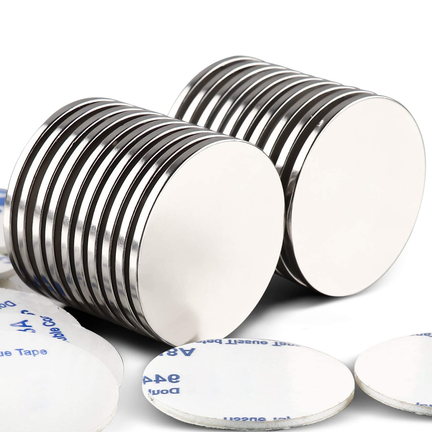 LOVIMAG Super Strong Neodymium Disc Magnets,Powerful Permanent Rare Earth Magnets with Epoxy Coating for Fridge, Scientific, Craft,Office Etc,1.26 Inch X 1/8 Inch,16 Pack  LOVIMAG 32x2-Silver-20p  