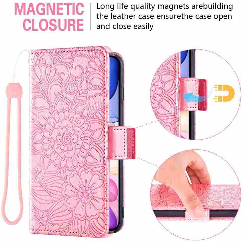 DIIGON Phone Cover Folio Wallet Case for LG V30, Premium PU Leather Slim Fit Cover for LG V30, 1 Photo Frame Slot, Prevent Dirt, Pink  DIIGON   