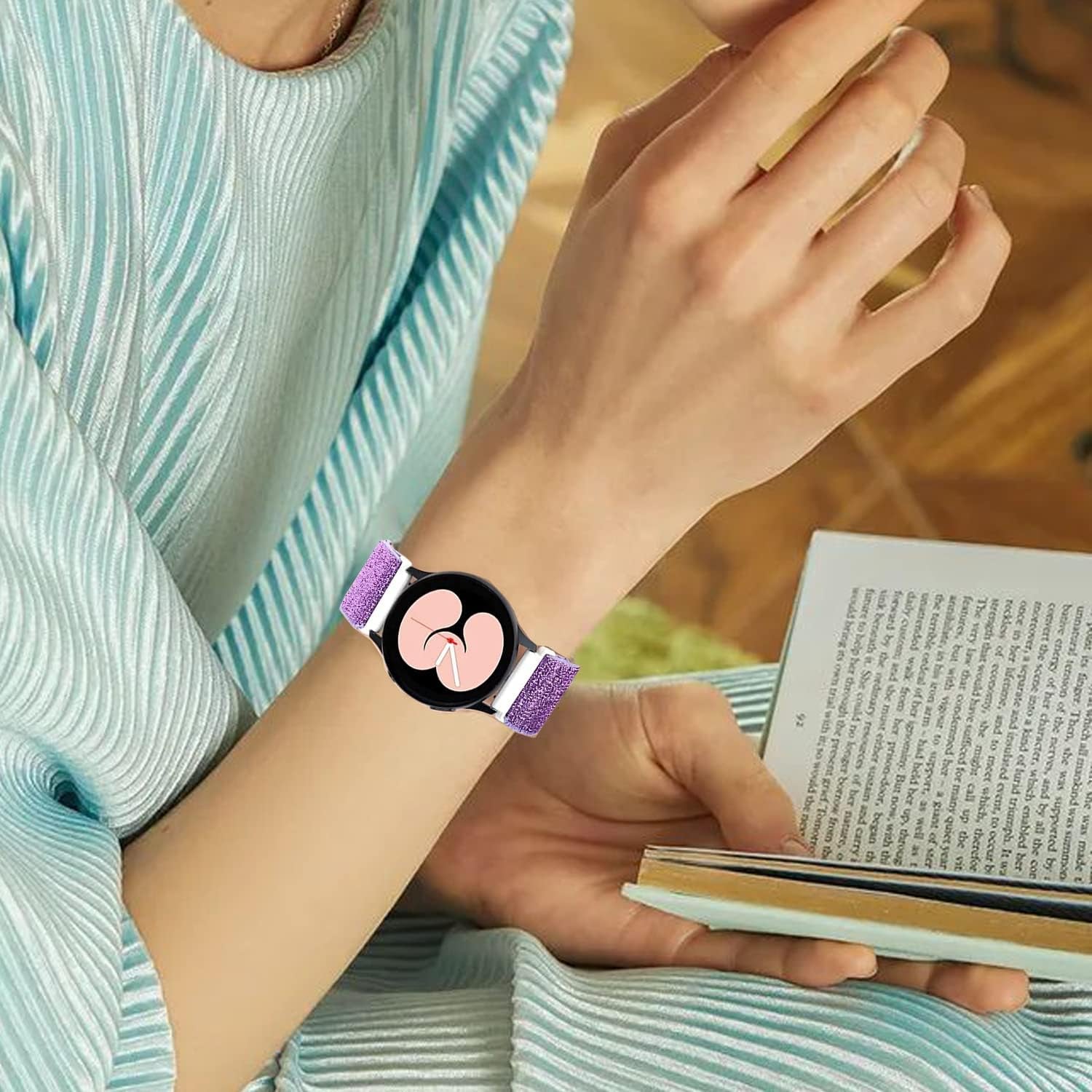 20Mm Watch Band Compatible with Samsung Galaxy Watch 5 Band/Galaxy Watch 4 Band 40Mm 44Mm,Galaxy Active 2 Band 40Mm 44Mm,Galaxy Watch 5 Pro Band 45Mm/Galaxy Watch 4 Classic Band for Women Men,6 Paack  LHXYUO   