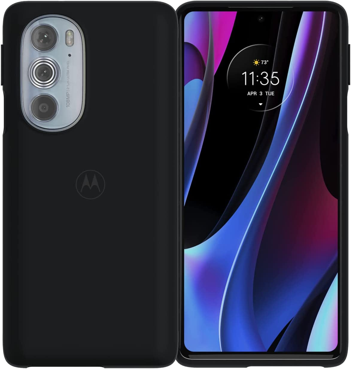 Motorola Edge+ (2022) Protective Case- Black Precision Fit, Stylish Shock Absorbing Phone Cases [NOT for Edge+ 2020/Edge+ 2023, Edge 2021/Edge 5G UW 2021, & Edge 2022]  Salom America Company   