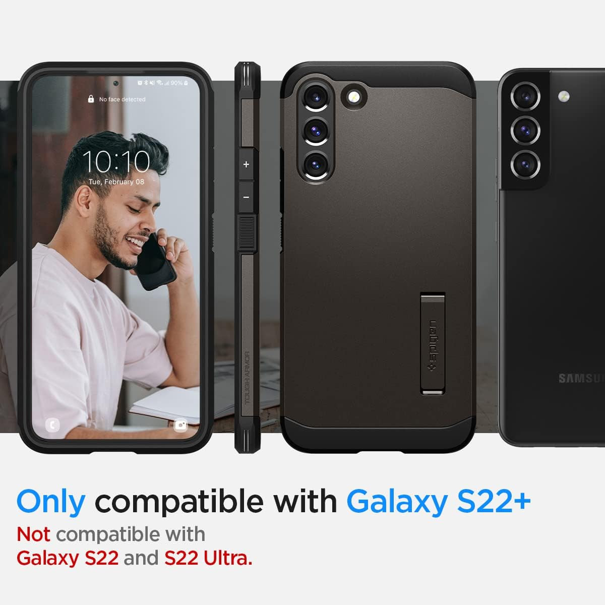 Spigen Tough Armor Designed for Galaxy S22 plus Case (2022) - Gunmetal  Spigen   