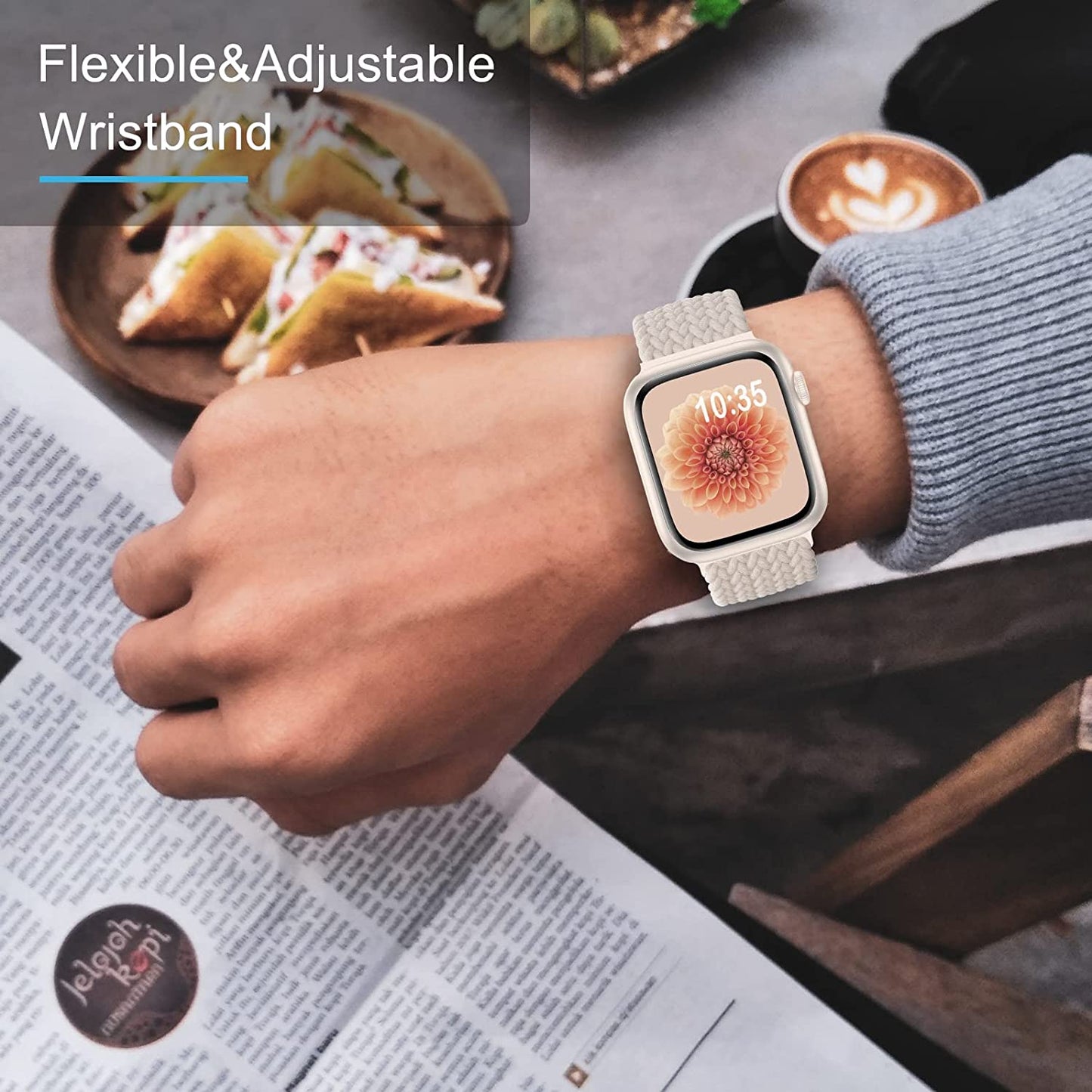 OHOTLOVE Braided Solo Loop Compatible with Apple Watch Band 41Mm 40Mm 38Mm 49Mm 45Mm 44Mm 42Mm Women Men, Nylon Adjustable Stretchy Bands Elastic Sport for Iwatch Series 8 7 6 5 4 3 2 1 SE Ultra  OHOTLOVE   