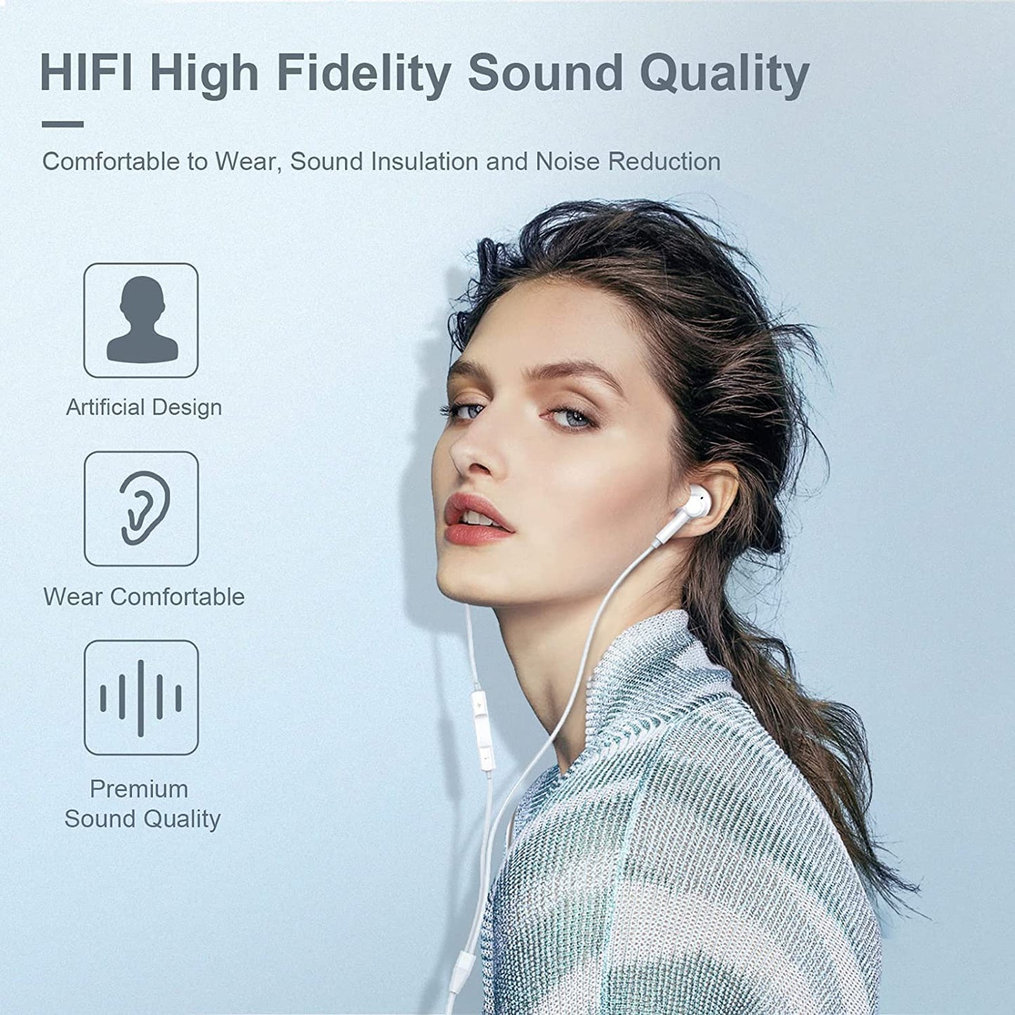Apple Earbuds for Iphone Headphones Wired Earphones [Apple Mfi Certified] with Lightning Connector (Built-In Microphone & Volume Control) Noise Isolating Headsets for Iphone 14/13/12/11/XR/XS/X/8  Huizhou Xiangrunsheng Electronic Techology Co.Ltd   