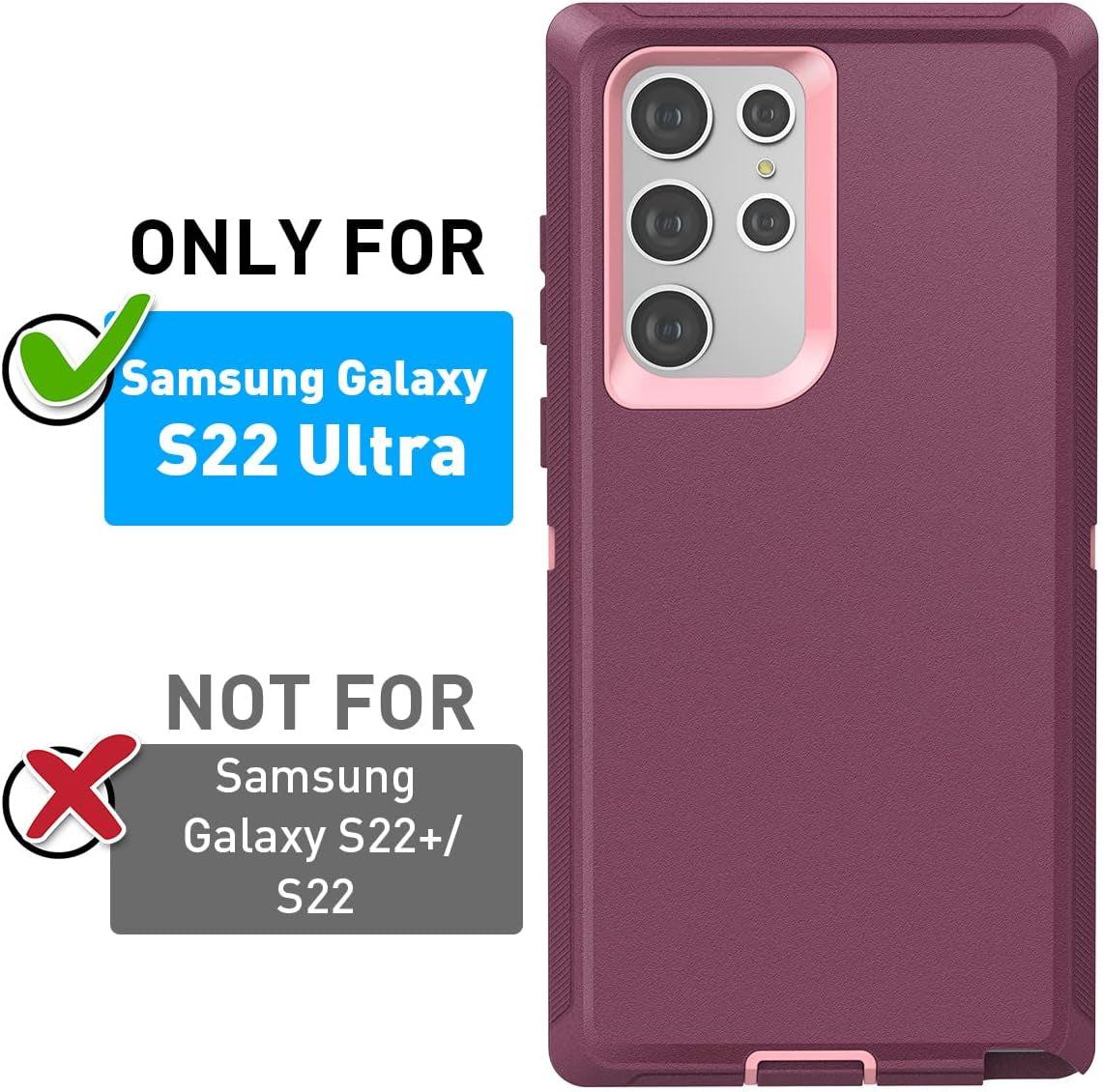 Aicase for Galaxy S22 Ultra Case with Screen Protector,Heavy Duty Drop Protection Full Body Rugged Shockproof/Dust Proof Military Protective Tough Durable Phone Cover for Samsung S22 Ultra 6.8“  AICase   