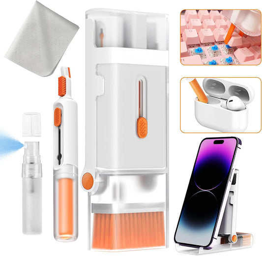 8 in 1 Electronic Cleaning Kit - Keyboard Cleaner, Keyboard Cleaning Kit, Laptop Cleaner, Laptop Cleaning Kit, All in One Electronic Cleaner Kit for Airpods/Laptop/Phone(Can Be Used as a Phone Holder)  huizhoushihuiyangquhongfengyuanmaoyiyouxiangongsi   