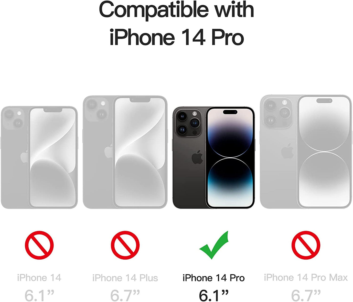 Jetech Silicone Case for Iphone 14 Pro 6.1-Inch (NOT for Iphone 14 Pro Max 6.7-Inch), Silky-Soft Touch Full-Body Protective Phone Case, Shockproof Cover with Microfiber Lining (Navy)  JETech   