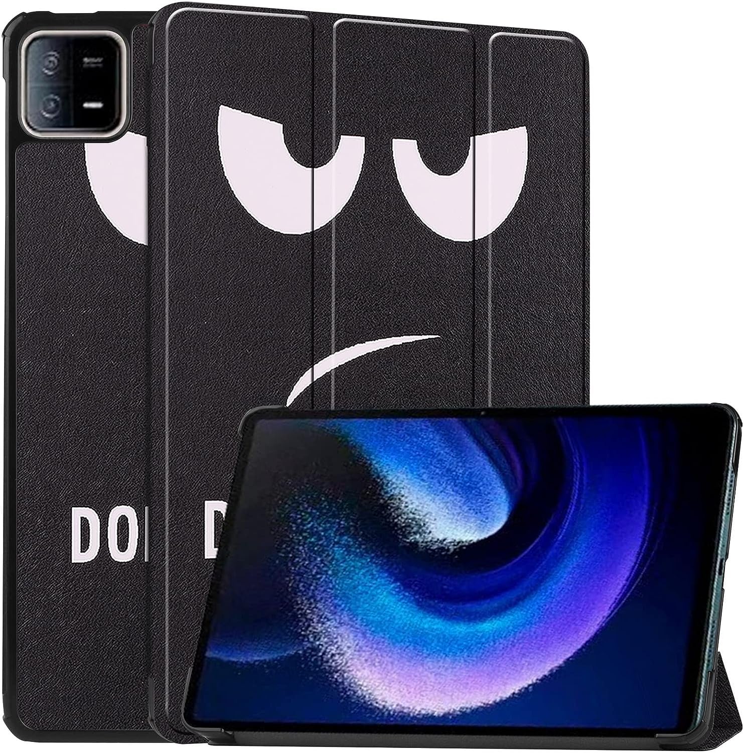 Dwaybox Case for Xiaomi Pad 6/Xiaomi Pad 6 Pro 2023 11.0 Inch, Folio Slim Lightweight Hard Shell Smart Protective Cover with Multi-Angle Stand -Dark Blue  DWaybox Eye Xiaomi Pad 6 11.0 Inch 