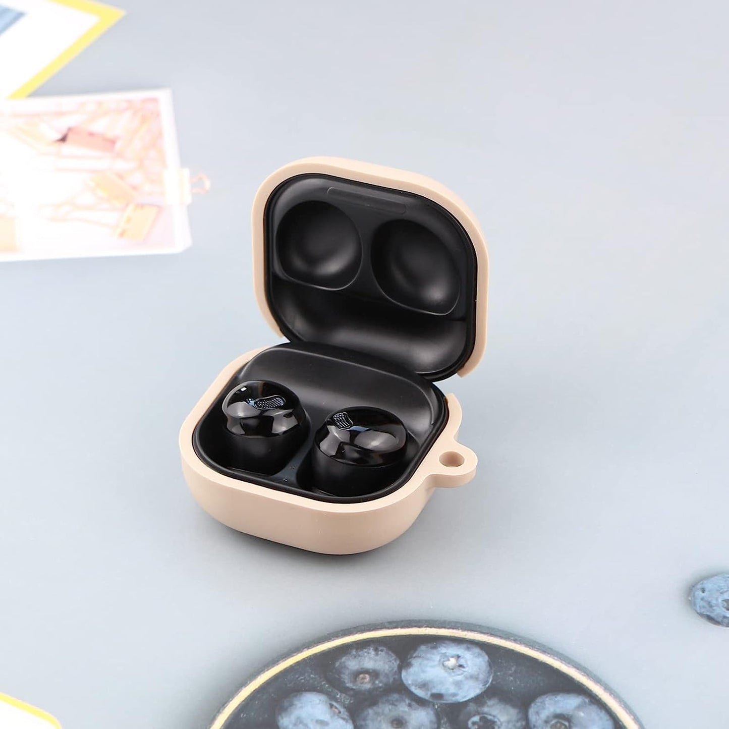 Wonhibo Cute Bear Case for Samsung Galaxy Buds 2 Pro/Galaxy Buds 2/ Galaxy Buds Pro/Galaxy Buds Live,Silicone Earbuds Cover with Keychain  Wonhibo headphone case   