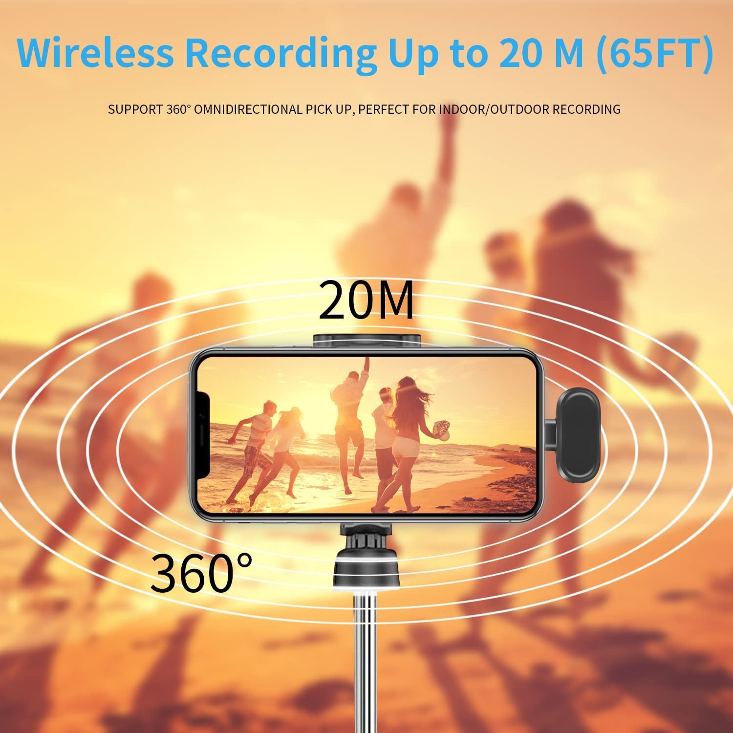 Oney World Wireless Lavalier Microphone, Lapel Mic, Suitable for Smartphone, Use It to Record Video, Live on Facebook, Tiktok, Youtube Platforms. Plug and Play with 2 Noise-Cancelling Microphones  Oney world   