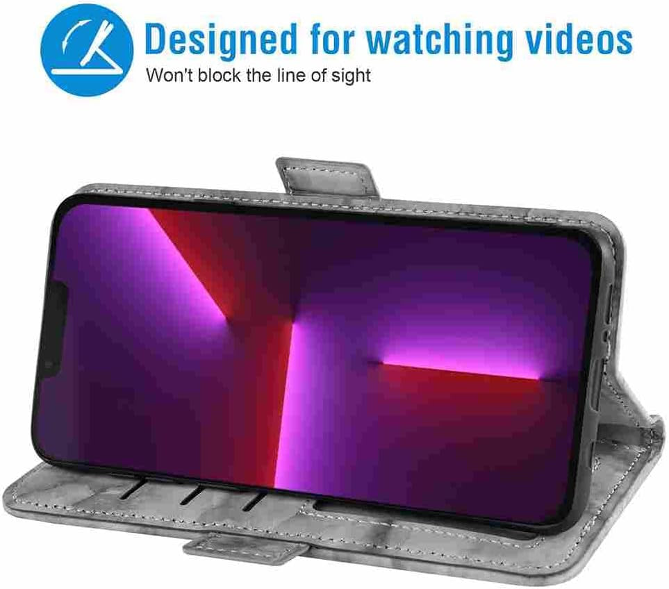 DIIGON Phone Cover Wallet Folio Case for LG V30, Premium PU Leather Slim Fit Cover for LG V30, 1 Photo Frame Slot, Precision Cut-Outs, Gray  DIIGON   