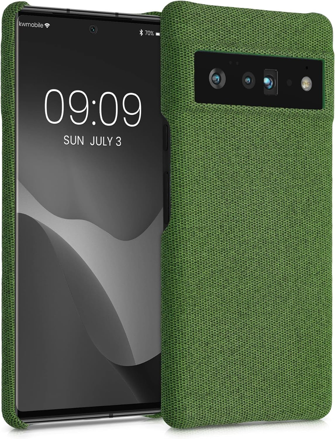Kwmobile Case Compatible with Google Pixel 6 Pro - Case TPU and Fabric Smartphone Phone Cover in Canvas Green  KW-Commerce   