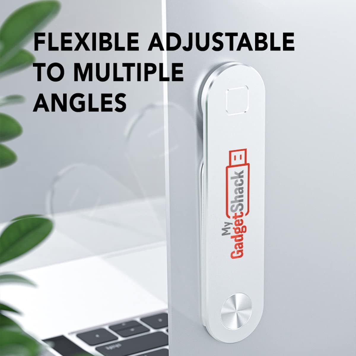 Mygadgetshack Magnetic Laptop Phone Holder Modern Slim Design Laptop Side Mount Clip. Compatible with Most Mobile Devices . Expandable Lightweight Laptop Stand. Improve Office and Home Efficiency  MyGadgetShack   