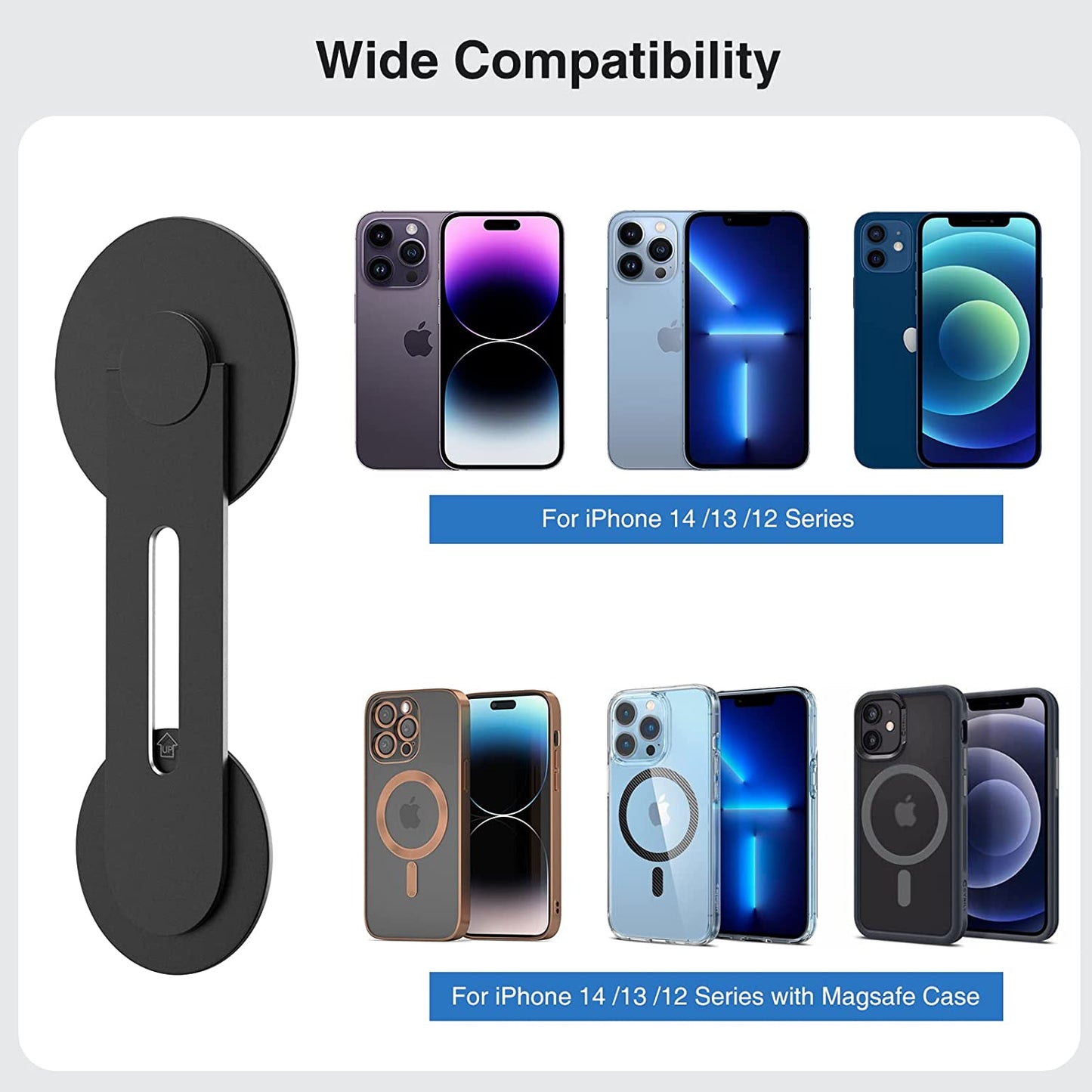 Continuity Magnetic Laptop Phone Holder - 180° Adjustable Continuity Camera Adapter Compatible with Magsafe for Ios 16 & Macos Ventura, Macbook Mount Computer Monitor Expansion Bracket for Smartphone  Continuity Camera Mount Factory   