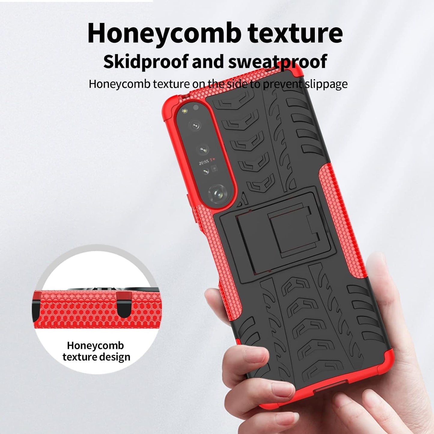 Compatible with Sony Xperia 1 II with Built-In Kickstand 360° Full Body Shockproof Military Grade Heavy Duty Protective Phone Case for Sony Xperia 1 II  Joie & Joho   