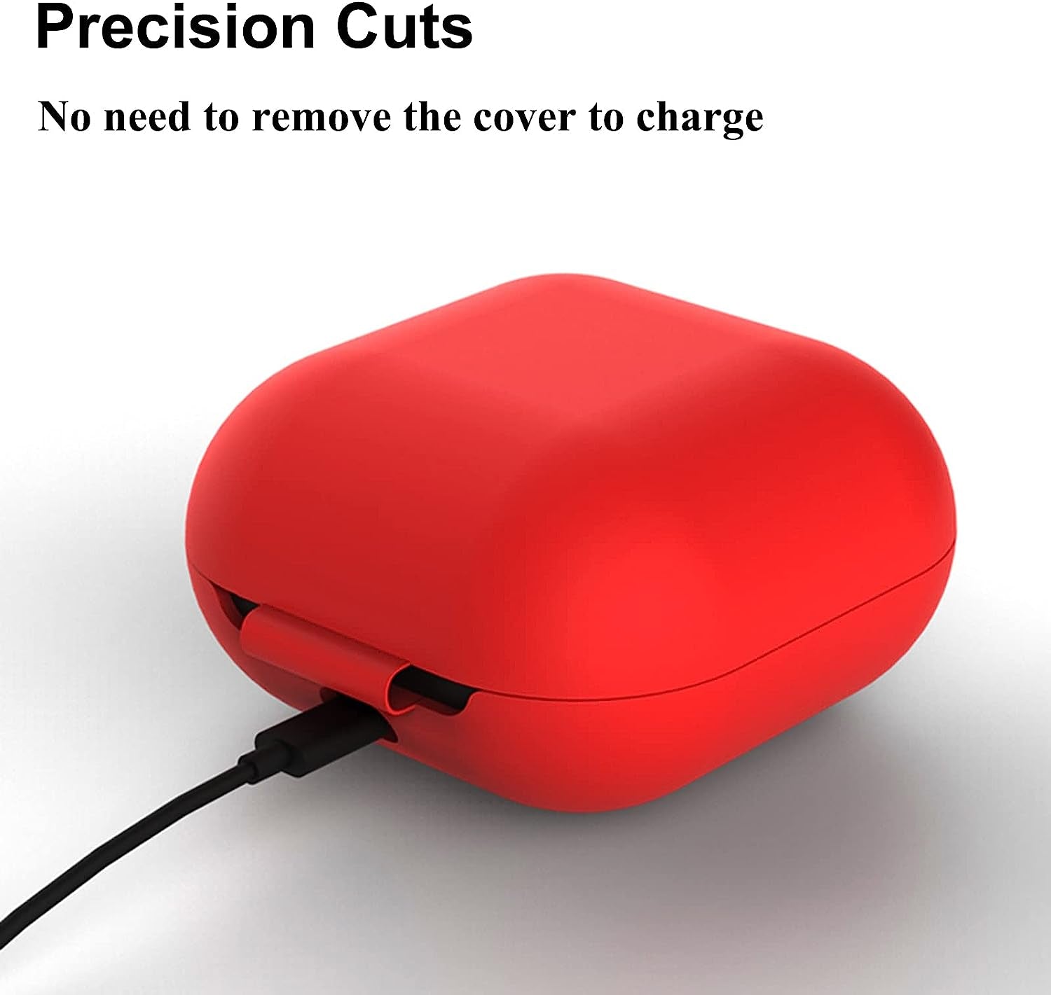 Powerbeats Pro Case Cover, VAEKNVG Soft Silicone Case for Beats Powerbeats Pro Wireless Earbuds Shockproof Protective Earbuds Case with Carabiner Accessories(Red)  VAEKNVG   