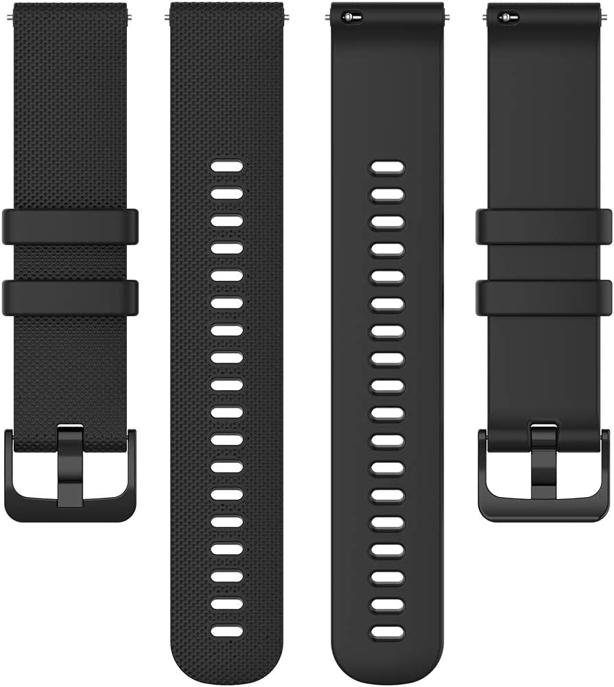 Anrir for Garmin Vivoactive 4 45Mm Watch Band/Venu 2 Bands,22Mm Silicone Bands for Samsung Galaxy Watch 3 45Mm /Galaxy Watch 46Mm/Gear S3 Frontier/Classic Band, Fossil Men'S Gen 6/5E 44Mm Bands-Black  Anrir   