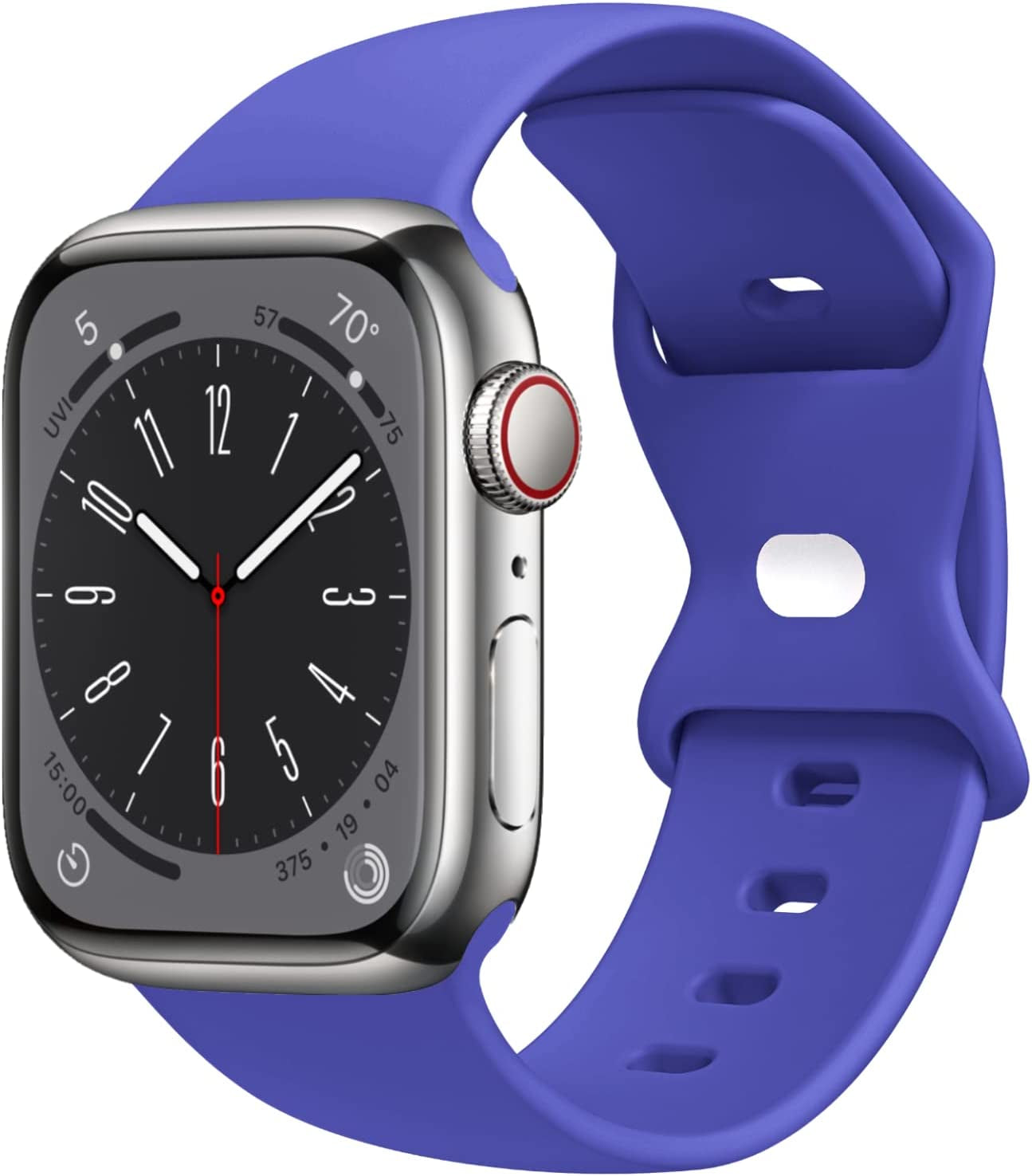 STG Sport Watch Band Compatible with Apple Watch Band 38Mm 40Mm 41Mm 42Mm 44Mm 45Mm 49Mm, Soft Silicone Replacement Sport Strap Compatible for Iwatch Ultra SE Series 8/7/6/5/4/3/2/1 (42Mm/44Mm/45Mm/49Mm, Klein Blue)  STG Very Peri 42mm/44mm/45mm/49mm 