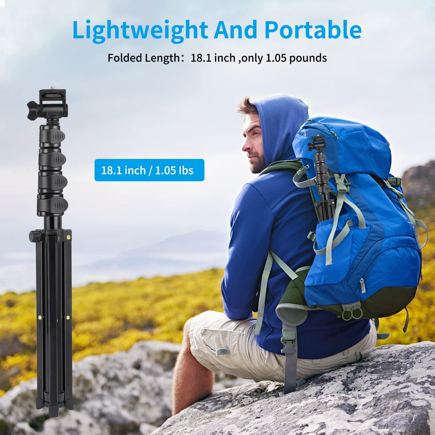 70 Inch Phone Tripod, Extendable Selfie Stick Tripod with Remote, Portable Cell Phone Tripod Stand, Compatible with Iphone 14 13 12 11 Pro Max/Samsung/Android/Camera  Victiv   