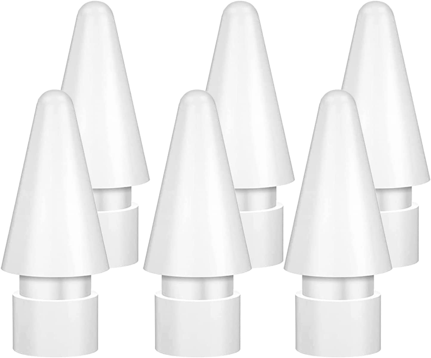 BLEBLE Replacement Tips for Apple Pencil 1St/2Nd Generation & Logitech Crayon, Fine Point Well Precision Control Apple Pencil Nibs for Ipad Pro/Air/Mini Pencil, 6 Pack, White  BLEBLE   