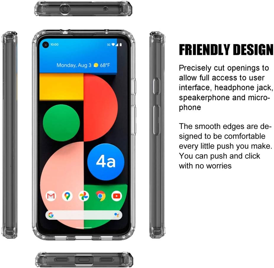 SYONER Clear Phone Case Cover for Google Pixel 4A 5G (6.2", 2020) [Not for Pixel 4A 4G Version] [Elephant]  SYONER   