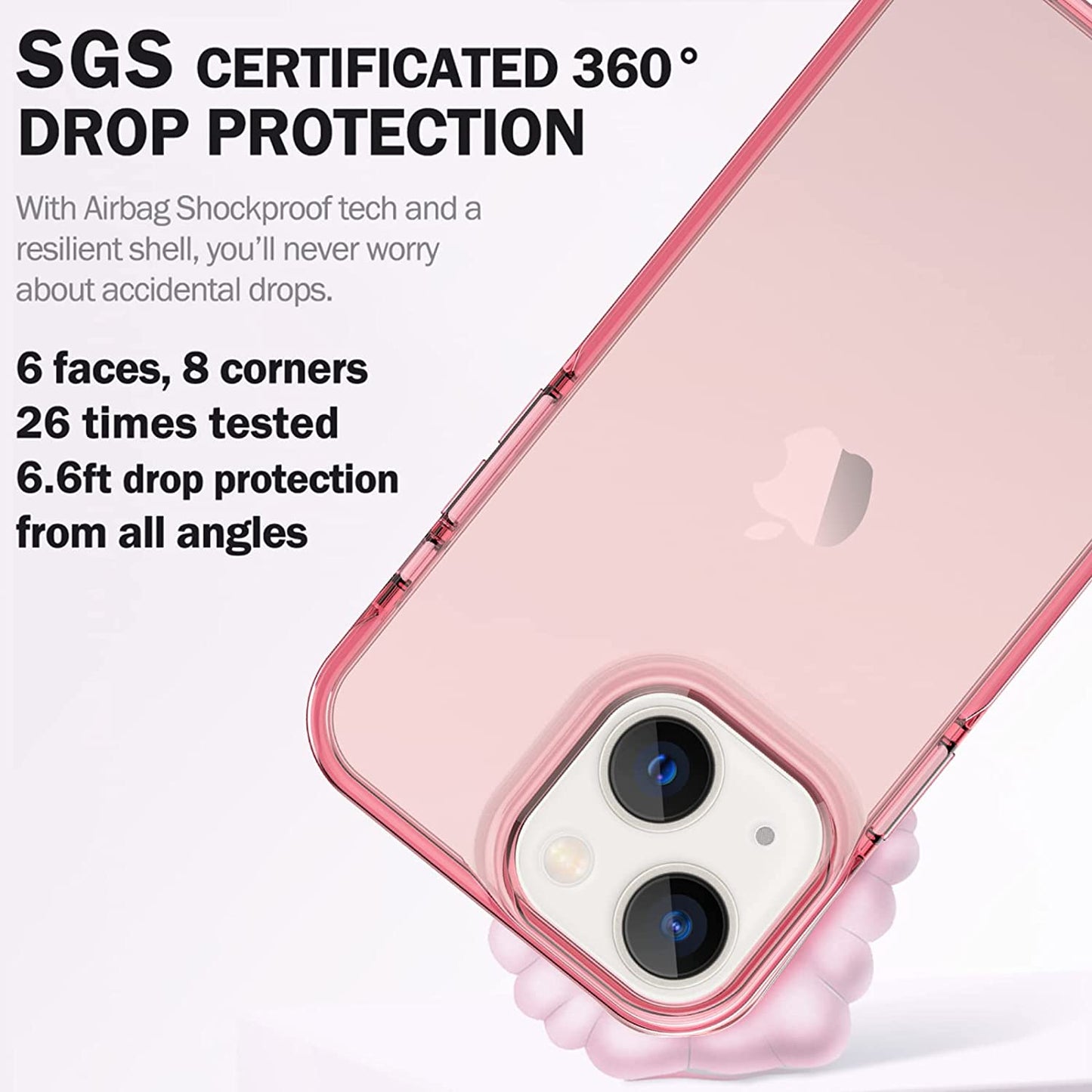 Artsevo Designed for Iphone 14 Case and Iphone 13 Case, 6.6Ft Drop Protection, Full Body Screen Camera Protective Phone Case,Pink  ArtsEvo   