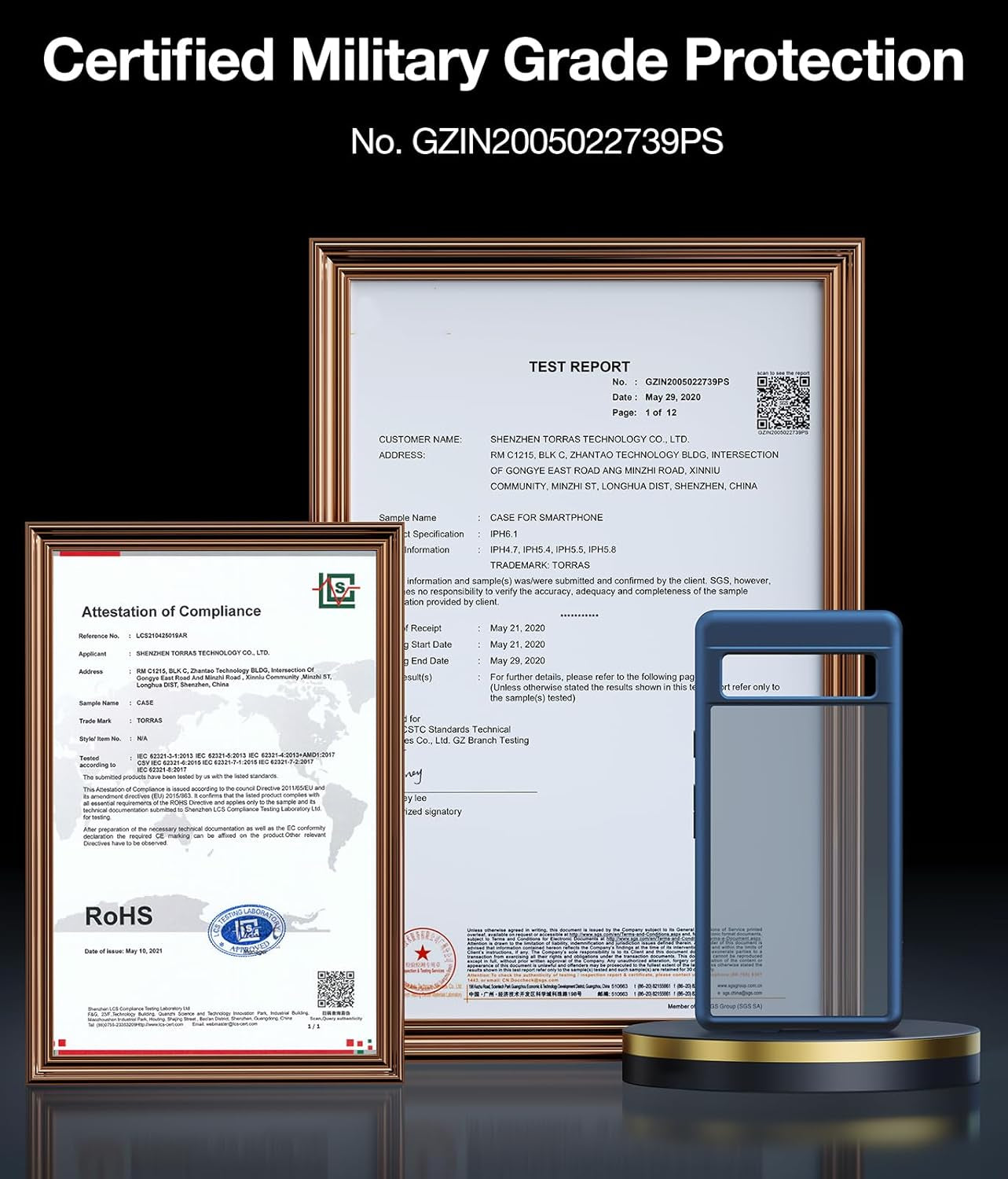 TORRAS Shockproof for Google Pixel 7A Case Blue, [Military Grade Drop Tested] Translucent Slim Protective Hard Back & Soft Edge Cover Phone Case for Google 7A Case,Blue  TORRAS   