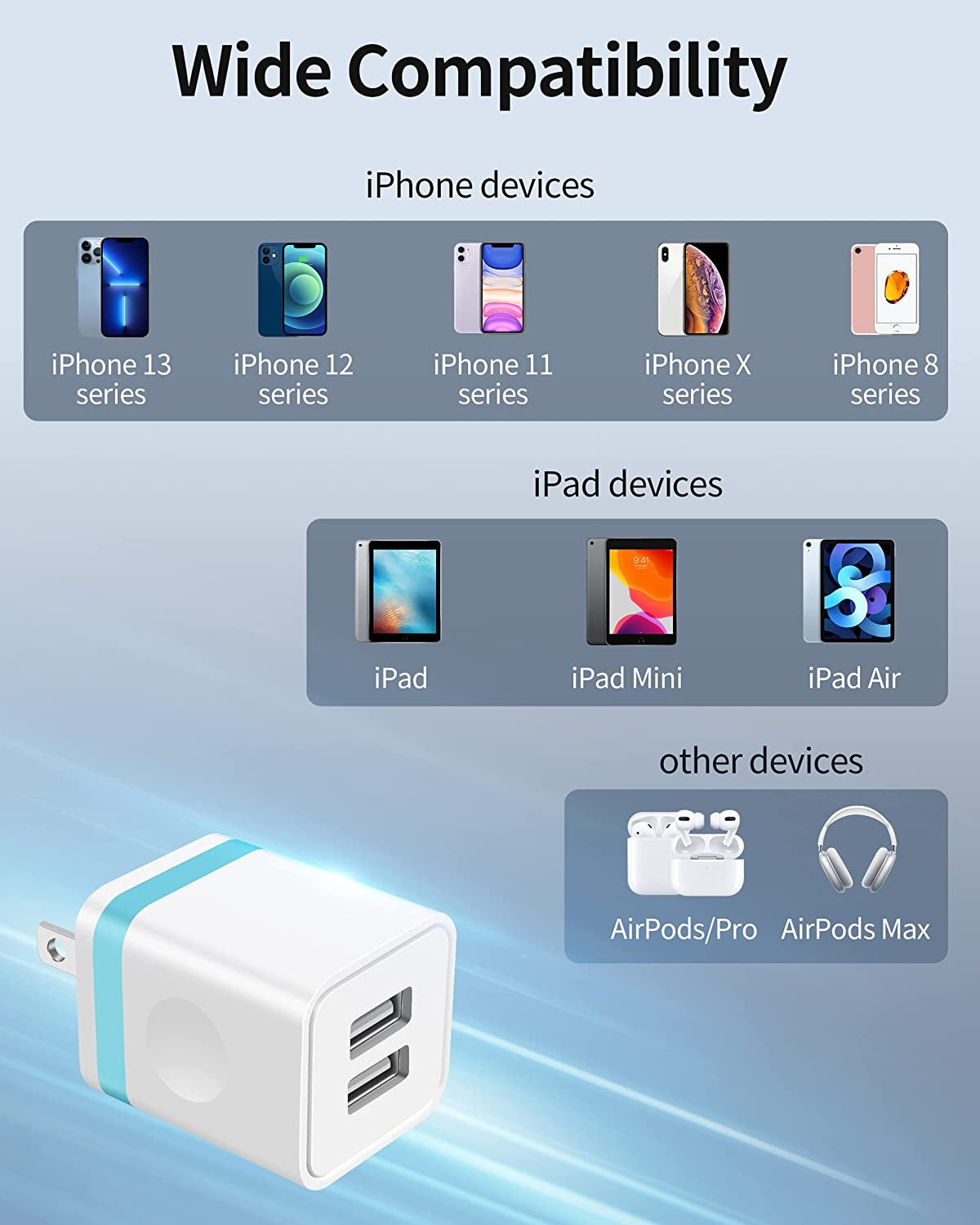 Iphone Charger [Apple Mfi Certified], ARCCRA 3-Pack 3FT 6FT 10FT Lightning Cable Data Sync Charging Cords with 2 X Dual Port USB Wall Charger Block Plug for Iphone 13 12 11 Pro Max XS XR X 8 7 6 Plus  SHENZHEN ZHONGHUI ELECTRONIC CO LTD.   