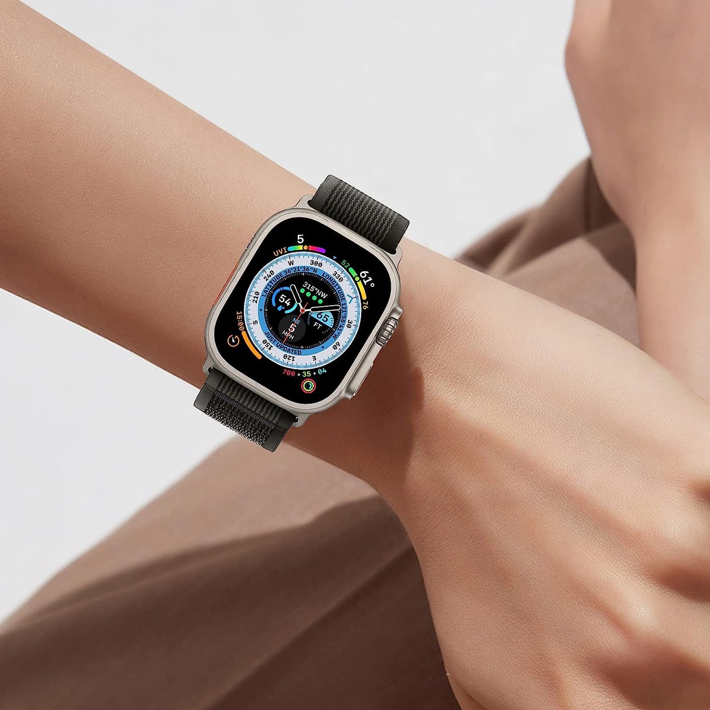 2 Pack Ultra Band Contains Ocean and Trail Loop Compatible with Apple Watch Band Ultra 49Mm 45Mm 44Mm 42Mm Men Women,Iwatch Ultra Band for Series 8 7 6 5 4 3 2 1 SE.  Rafada   