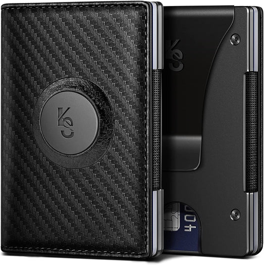 Men Wallet,Kemisant Smart Slim Wallet Money Clip for Men Compatible with Apple Airtag,Rfid Blocking  KEMISANT   