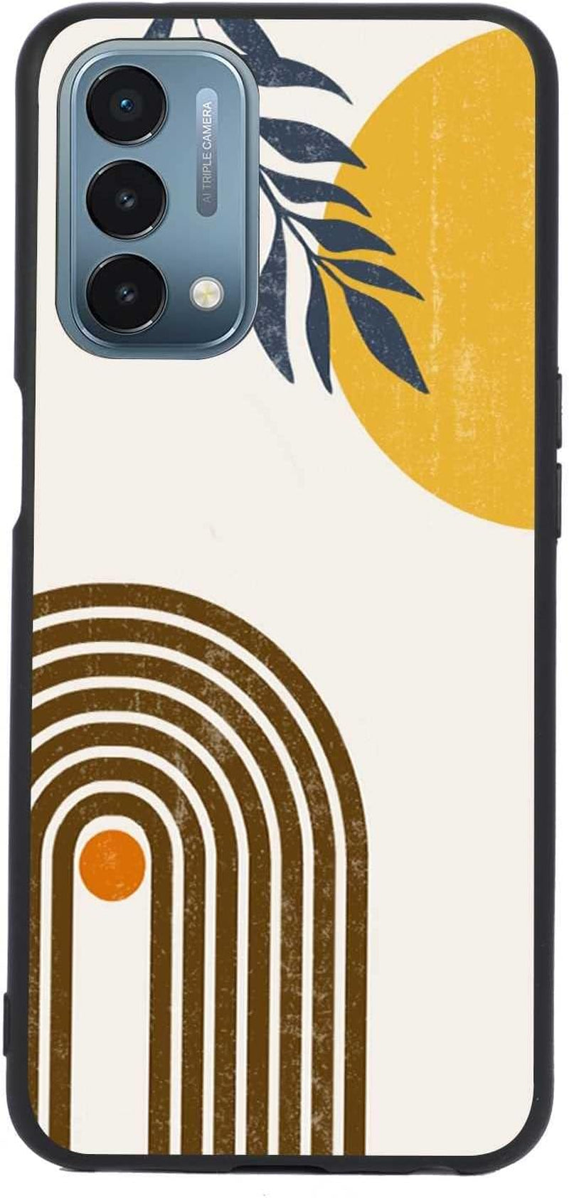 Valuect Lisment Compatible with Oneplus Nord N200 5G Case, Tarot the Moon Aesthetic Tarot Card Moon Dog Design for Oneplus Case Girl Boy,Unique Trendy Silicone Bumper Cover Case for Oneplus  valuect lisment Boho Sun Moon  