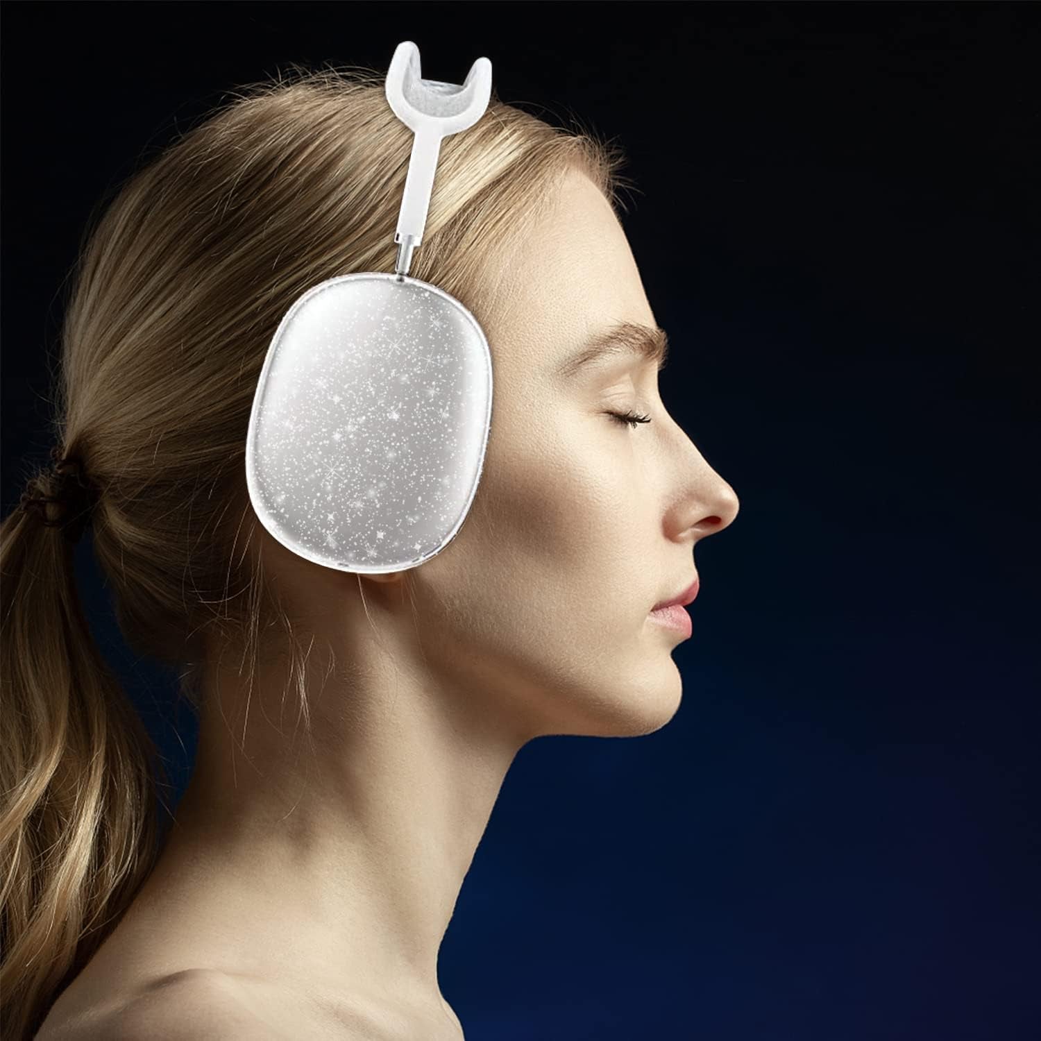 Aircawin for Airpods Max Case Clear Glitter,Soft TPU Clear Case for Airpods Max Case Cover,Shockproof Anti-Scratch Protective Case No-Yellowing Transparent Accessories for Airpod Max Headphone-Glitter  Aircawin   