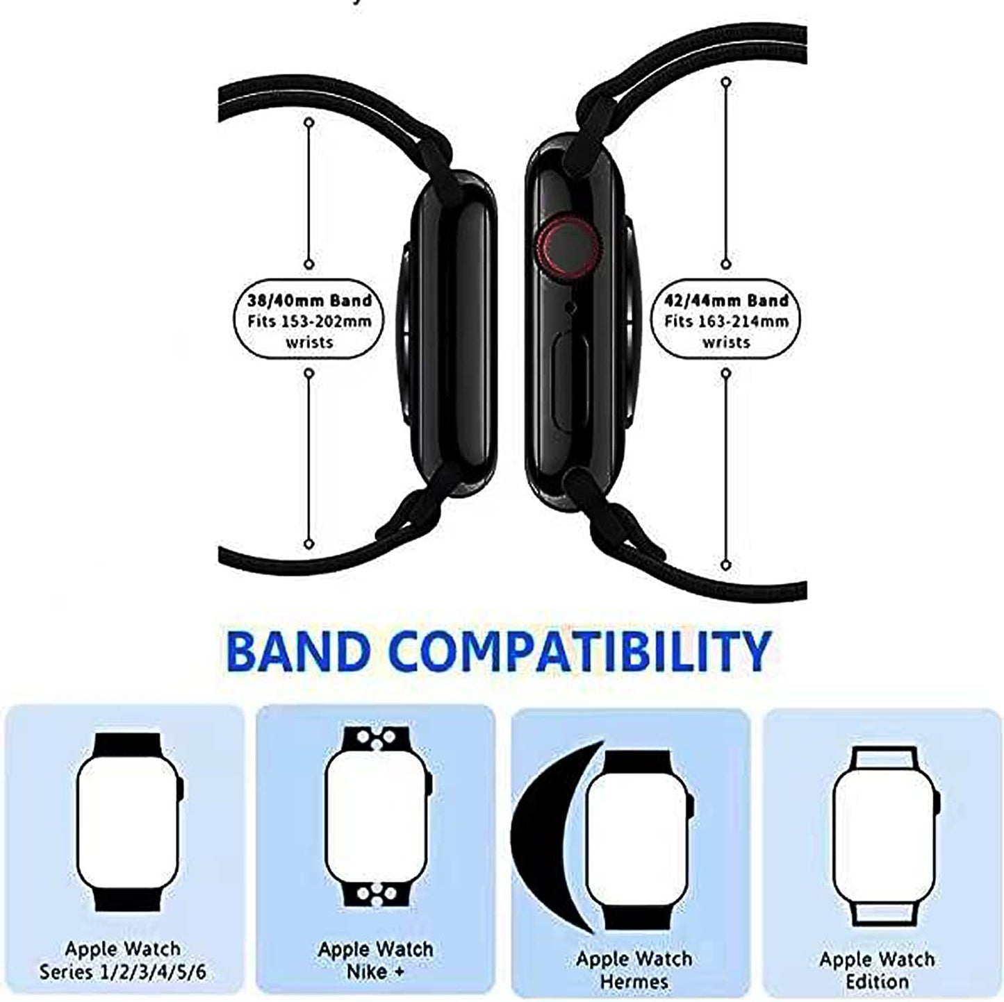 Adjustable Elastics Band Compatible with Apple Watch 38Mm 40Mm 41Mm 42Mm 44Mm 45Mm, Sport Solo Loop Stretch Nylon Replacement Wristband for Iwatch SE Series 8 7 6 5 4 3 2 1  LHXYUO   