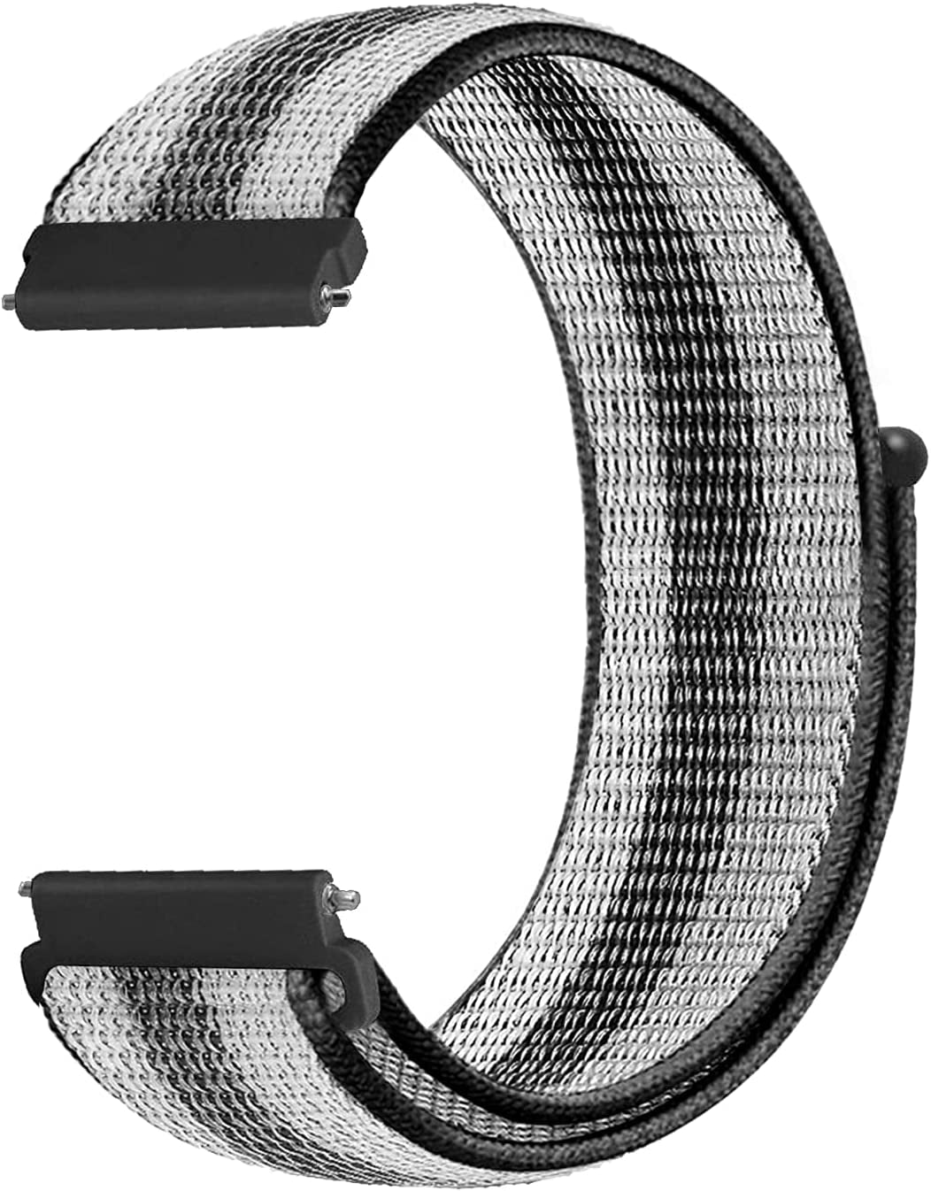 Morsey 22Mm Soft Nylon Watch Bands Compatible for Samsung Galaxy Watch 46Mm/Watch 3 45Mm/Gear S3 Frontier/Classic, Sport Strap Wristband Replacement Bracelet for Women Men (Black)  Morsey Striped black  