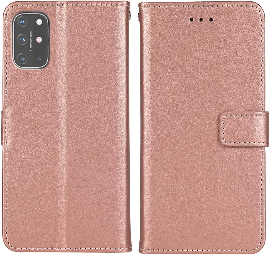 FDCWTSH Compatible with Oneplus 8T Oneplus8T plus 5G Wallet Case Wrist Strap Lanyard Flip Cover Card Holder Cell Phone Cases for One Plus8T on 1 plus 8Tplus 1Plus 8T+ One+ 1+ 1+8T Pro G5 Rose Gold  FDCWTSH   