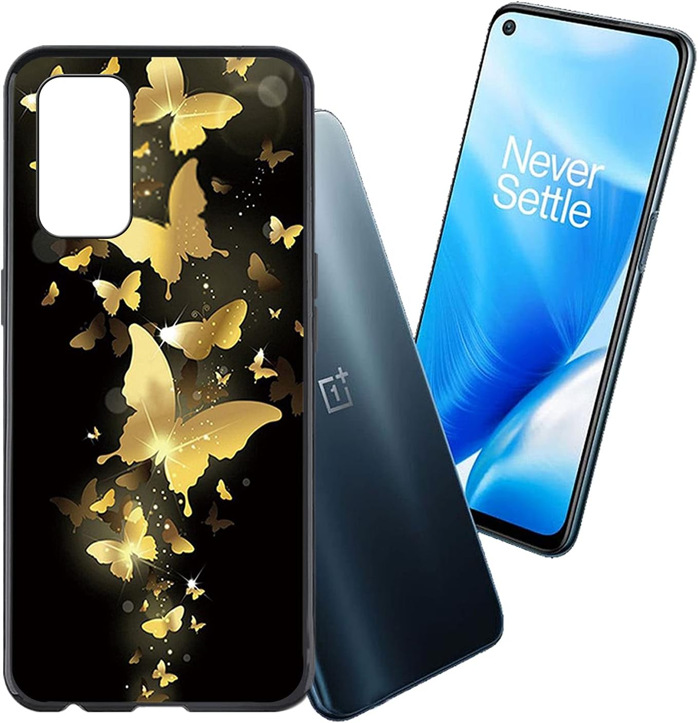 AQGG for Oneplus Nord N200 5G [6.49"] Case, Soft Silicone Bumper Shell Black Flexible Rubber Phone Protective Cases TPU Cover for Oneplus Nord N200 5G -Eyes  AQGG Romantic Sky - A30  