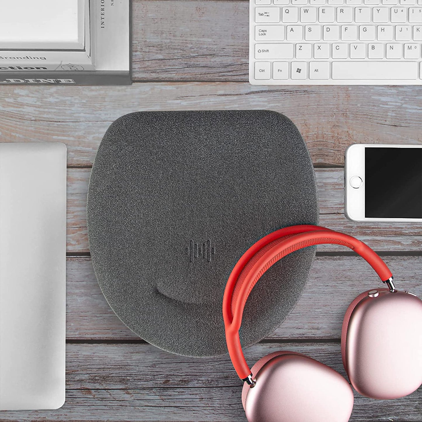 Geekria Shield Headphones Case Compatible with Airpod Max Case, Will Make Headphones into Sleep Mode Immediately, Replacement Hard Shell Travel Carrying Bag with Cable Storage (Dark Grey)  Geekria   