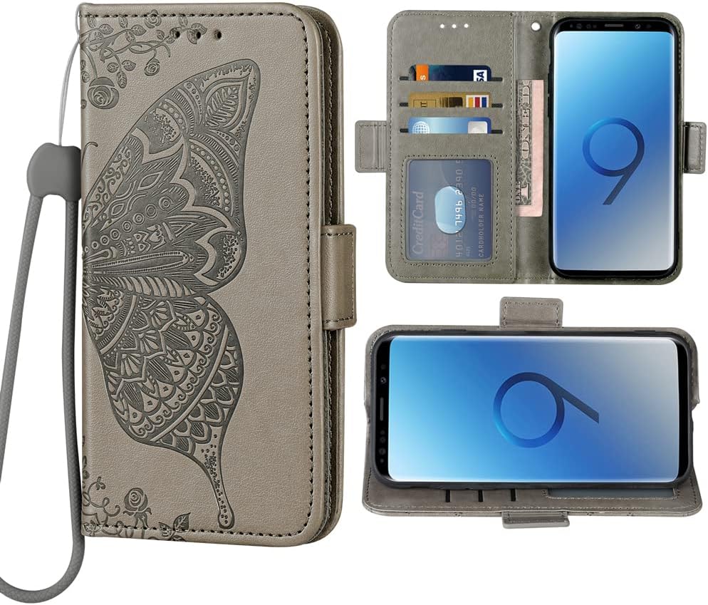 WWAAYSSXA Compatible with Oneplus Nord N100 Wallet Case Wrist Strap Lanyard Leather Flip Card Holder Cell Accessories Phone Cover for One plus N 100 4G 1 plus 1Plus One+ 1+ 100N Women Men Rose Gold  WWAAYSSXA Grey Oneplus Nord N100 4G 