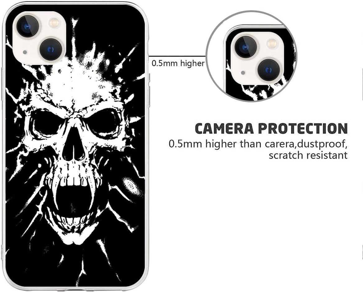 Compatible with LG G8 | LG G8 Thinq Case Cool Skull 556 Kids Girls Women Man Soft Flexible TPU Silicone Phone Case Clear  PTGVCTA   