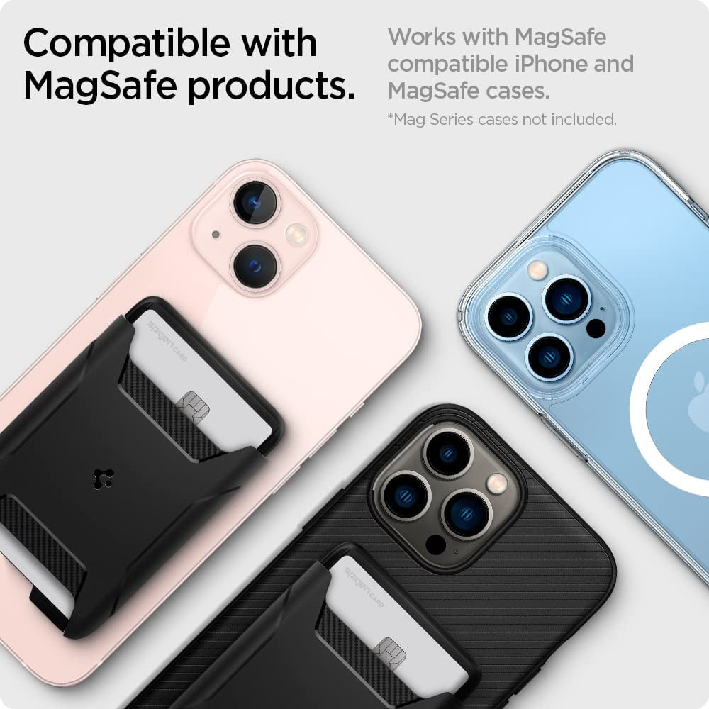 Spigen Rugged Armor (Magfit) Compatible with Magsafe Designed for Iphone 14 Pro and Rugged Armor Magnetic Wallet Card Holder Designed for Magsafe Compatible with Iphone 14 Pro  Spigen   