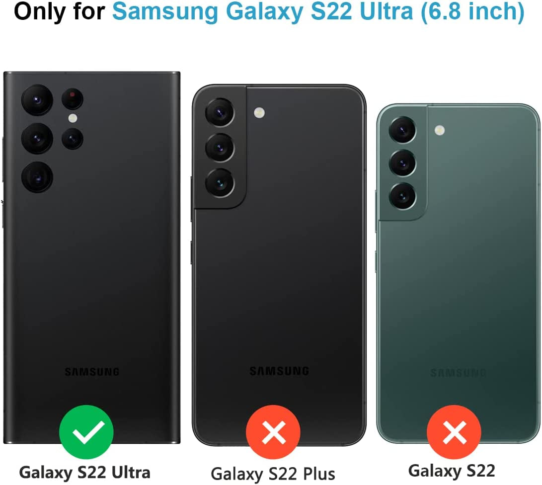 Kezihome Galaxy S22 Ultra Case, Genuine Leather [RFID Blocking] Samsung S22 Ultra 5G Wallet Case Card Slot Flip Magnetic Stand Phone Cover Compatible with Samsung Galaxy S22 Ultra (2022) (Gray/Brown)  Shenzhen Jiemeisi Tchnology Co.,LTD   